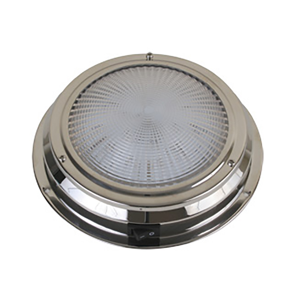 Image 1: Scandvik LED Dome Light - Traditional - Stainless Steel - 5.5" - 12V