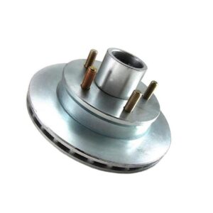Image 1: Load Rite Rotor Complete Kit Vented 9.75" Integral, No Grease 5 Stud Dacromet Finish Knott