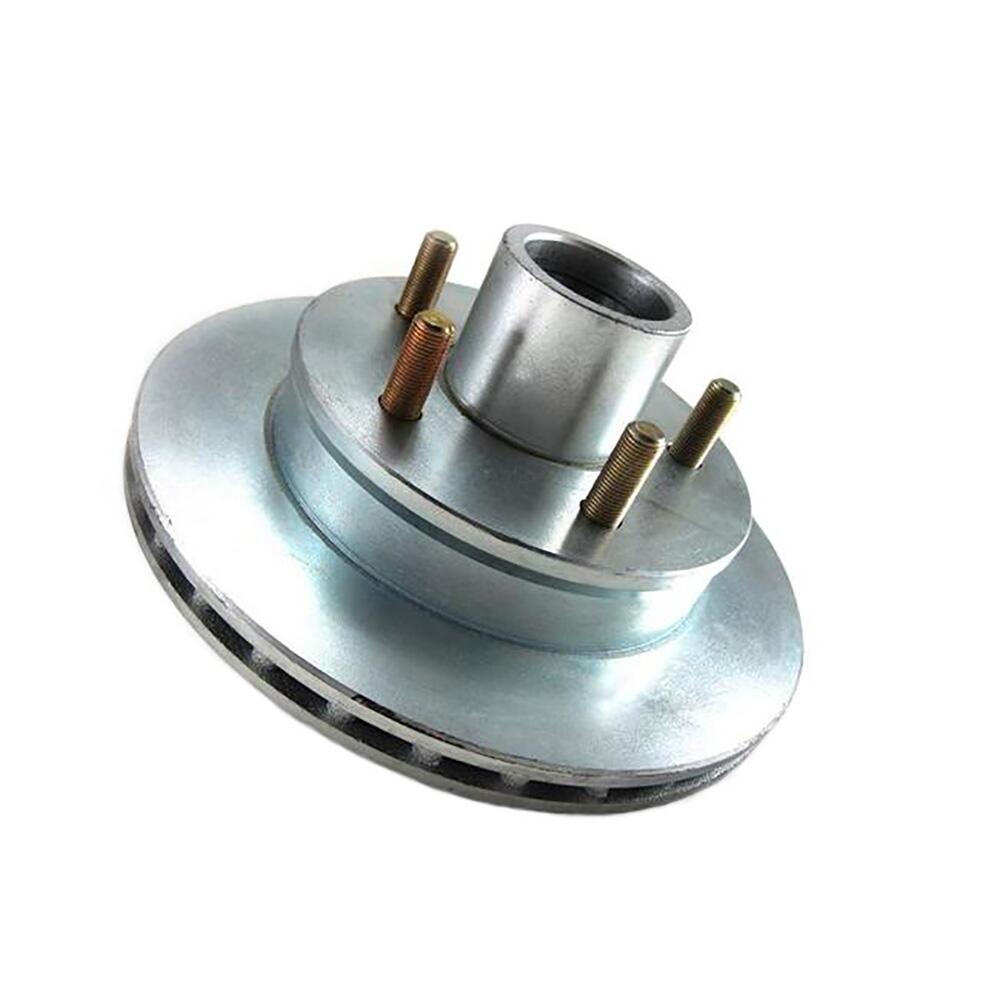 Image 1: Load Rite Rotor Complete Kit Vented 9.75" Integral, No Grease 5 Stud Dacromet Finish Knott