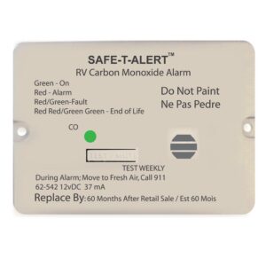 Image 1: Safe-T-Alert 62 Series Carbon Monoxide Alarm - 12V - RV Flush Mount - White