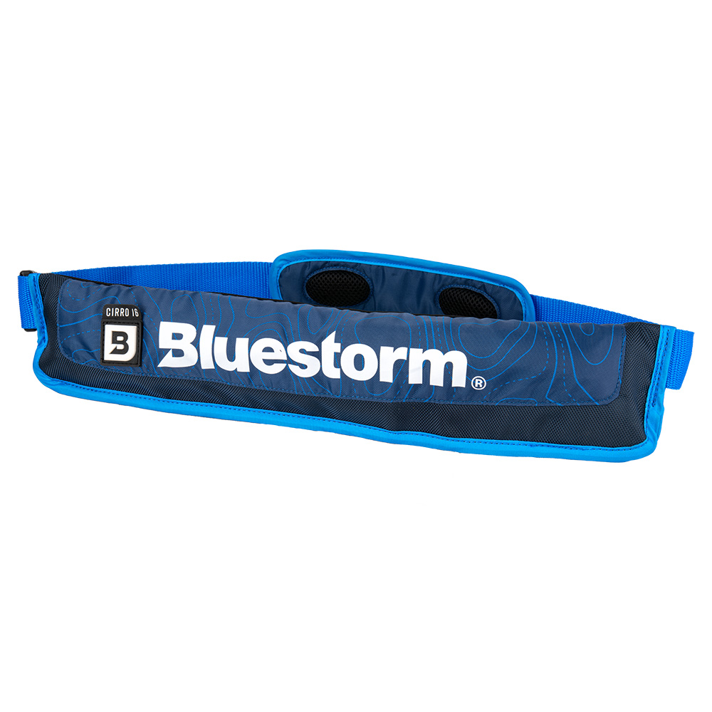 Image 1: Bluestorm Cirro 16 Manual Inflatable Belt Pack - Deep Blue