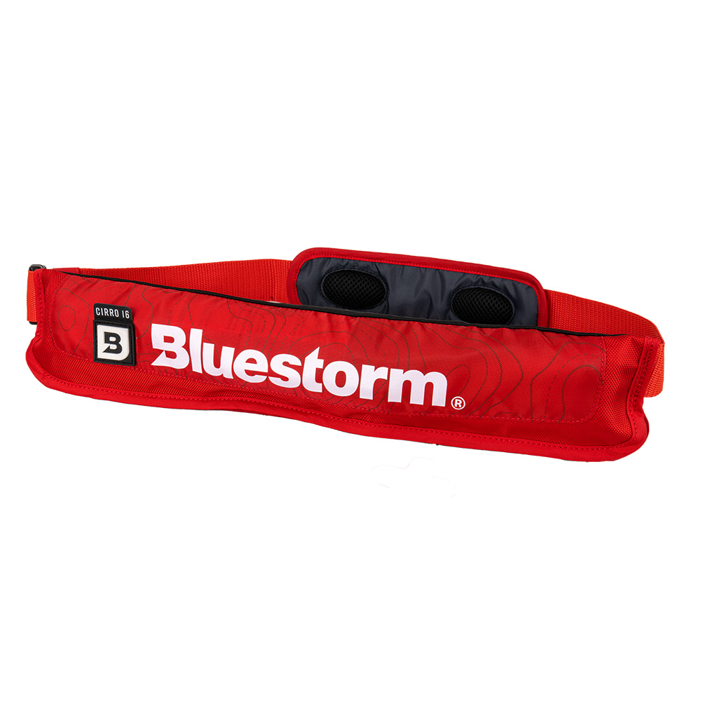 Image 1: Bluestorm Cirro 16 Manual Inflatable Belt Pack - Nitro Red