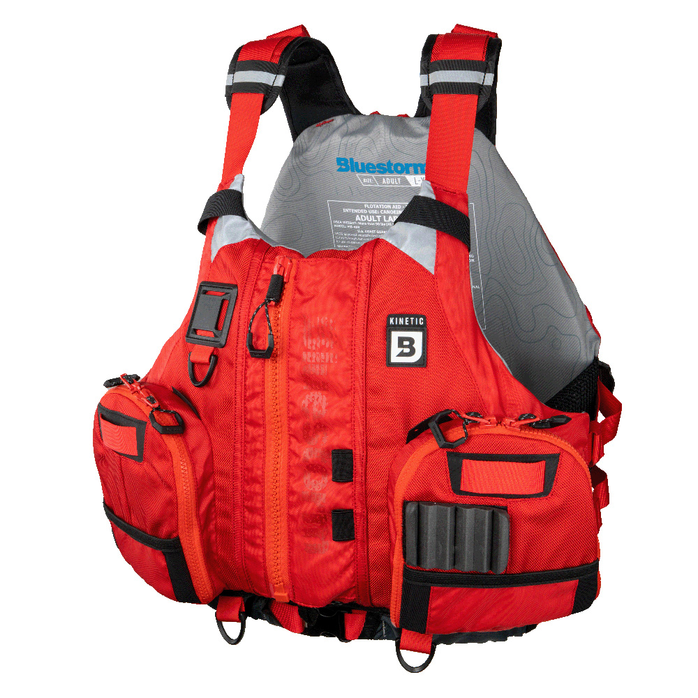 Image 1: Bluestorm Kinetic Kayak Fishing Vest - Nitro Red - 2XL/3XL