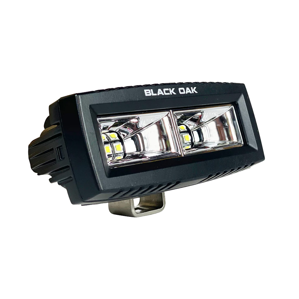 Image 1: Black Oak 4" Marine Spreader Light Flood Scene LED Pro Series 3.0 - Black