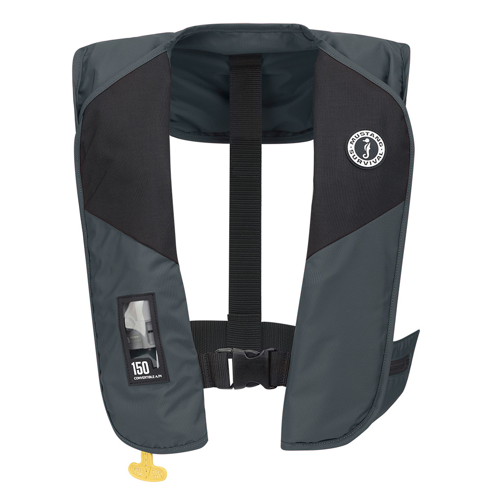 Image 1: Mustang MIT 150 Convertible A/M Inflatable PFD - Admiral Grey