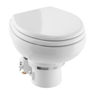 Image 1: Dometic™ MasterFlush MF 7120 - White - Electric Macerating Toilet w/Orbit Base & Slow Close Seat - Freshwater - 12V