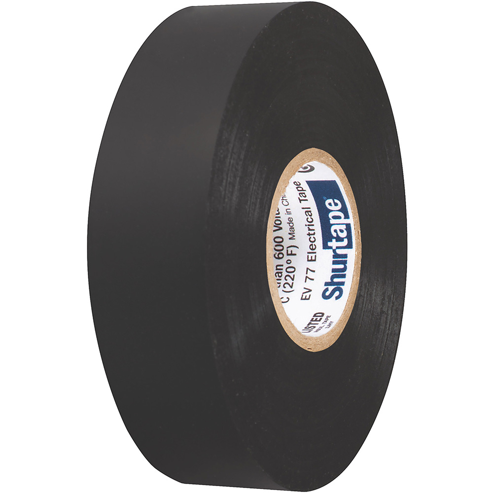 Image 1: Shurtape EV 077B Professional Grade Black Electrical Tape f/Insulating & Splicing - 3/4" x 66' - 10-Pack