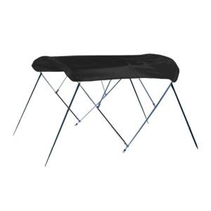Image 1: Carver 3 Bow 4669U Bimini Top with Boot - Black Acrylic