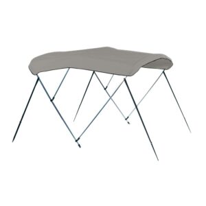 Image 1: Carver 3 Bow 4669U Bimini Top with Boot - Cadet Grey Acrylic