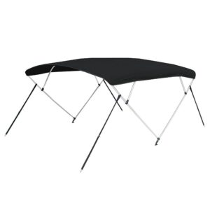 Image 1: Carver 3 Bow 5487U Bimini Top with Boot - Black Acrylic