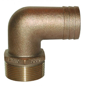 Image 1: GROCO 3" NPT Bronze 90 Degree Pipe to Hose Fitting