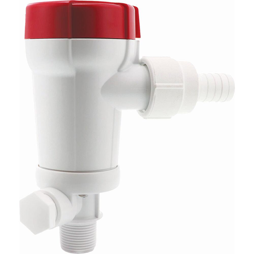 Image 1: Rule 500 GPH Livewell Pump Straight Seacock Inlet