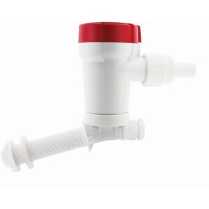Image 1: Rule 1100 GPH Livewell Pump Angled Thru-Hull Inlet