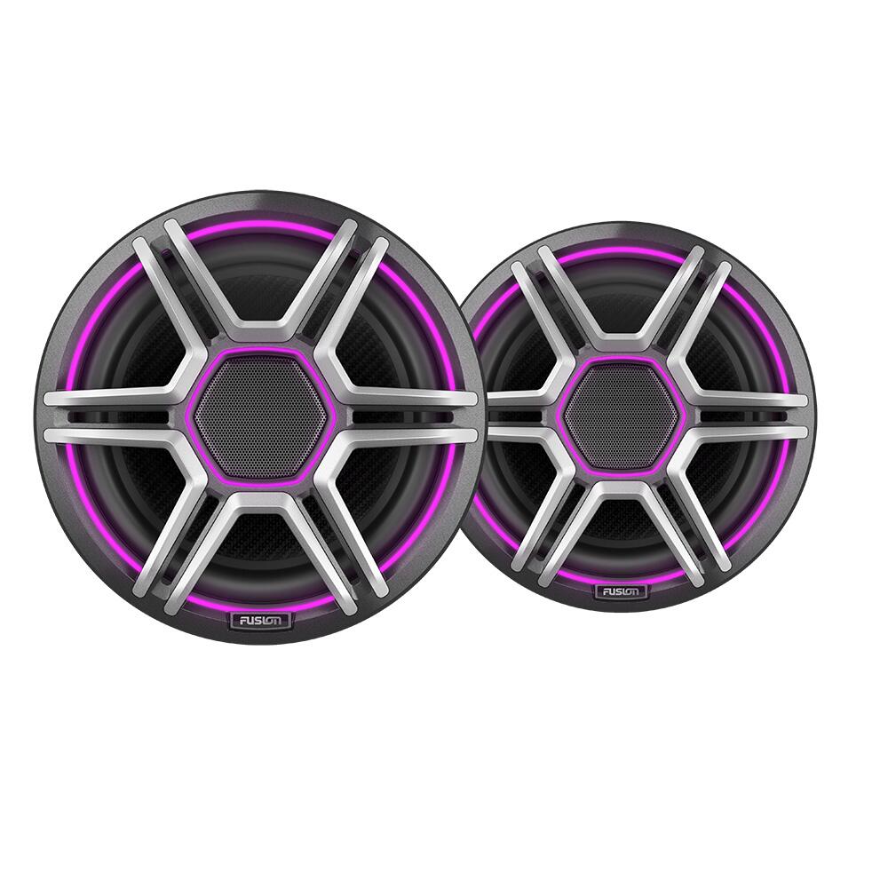 Image 1: Fusion Apollo™ 8.8" LED Marine Speakers w/Sports Grey Grille