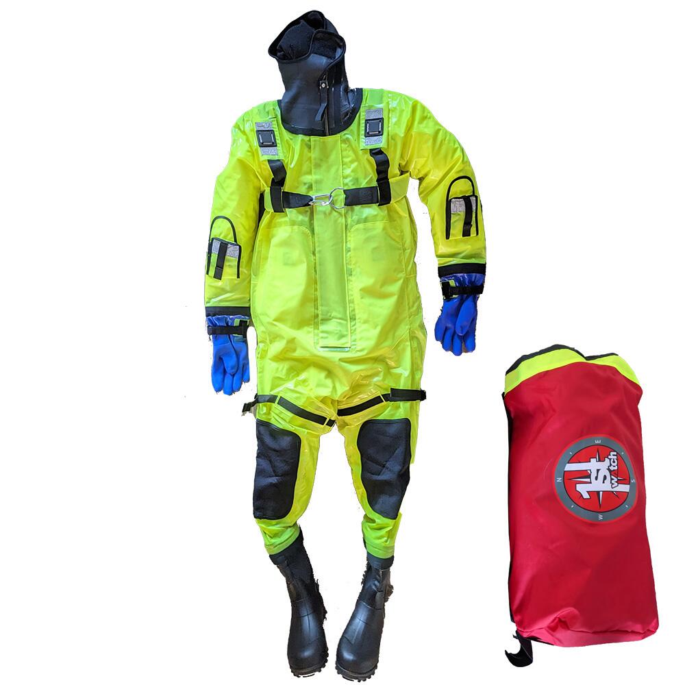 Image 1: First Watch RS-1008 Ice Rescue Suit Hi-Vis Yellow - Jumbo (Built to Fit Over 6')