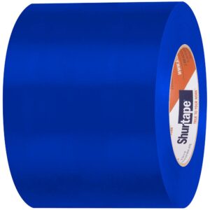 Image 1: Shurtape UV-Resistant Marine Heat Shrink Tape - 96MM x 55M Roll - Straight Edge Blue