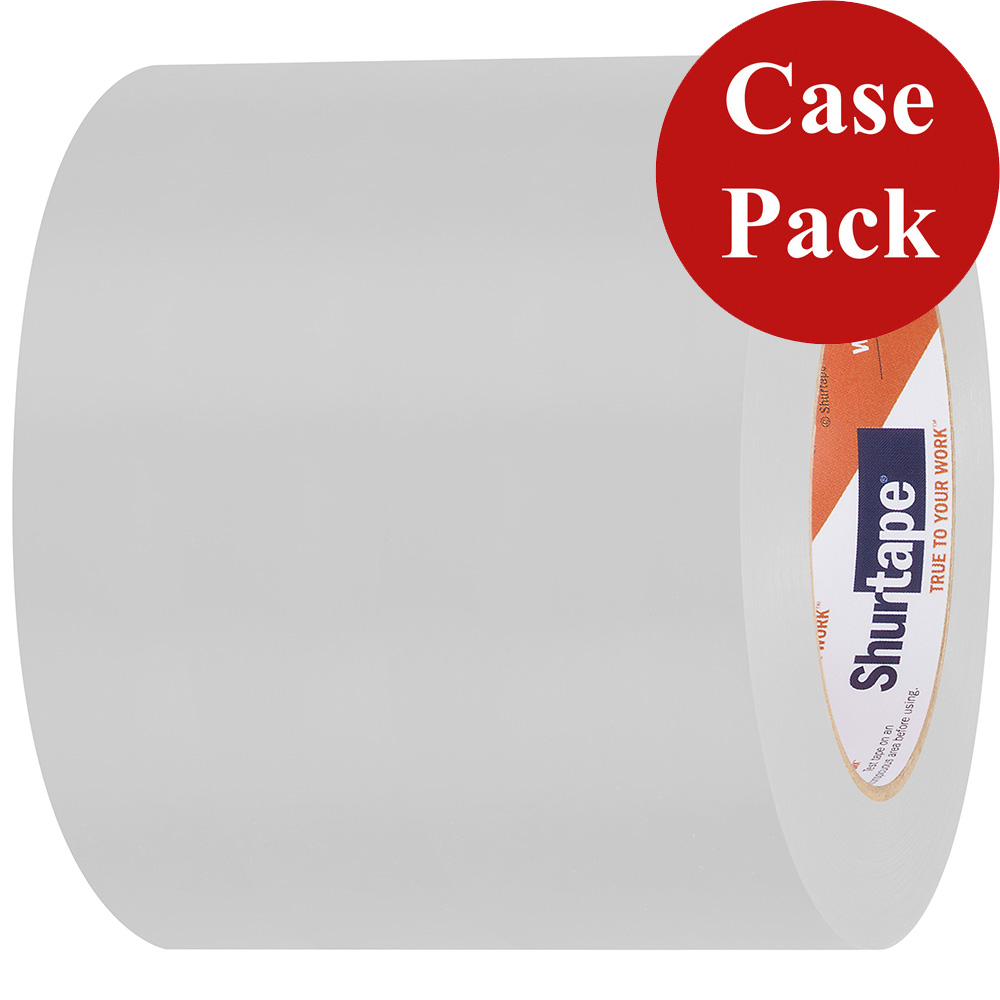 Image 1: Shurtape UV-Resistant Marine Hull Preservation Tape - 96MM - 33M Roll - Straight Edge White *Case of 12 Rolls*