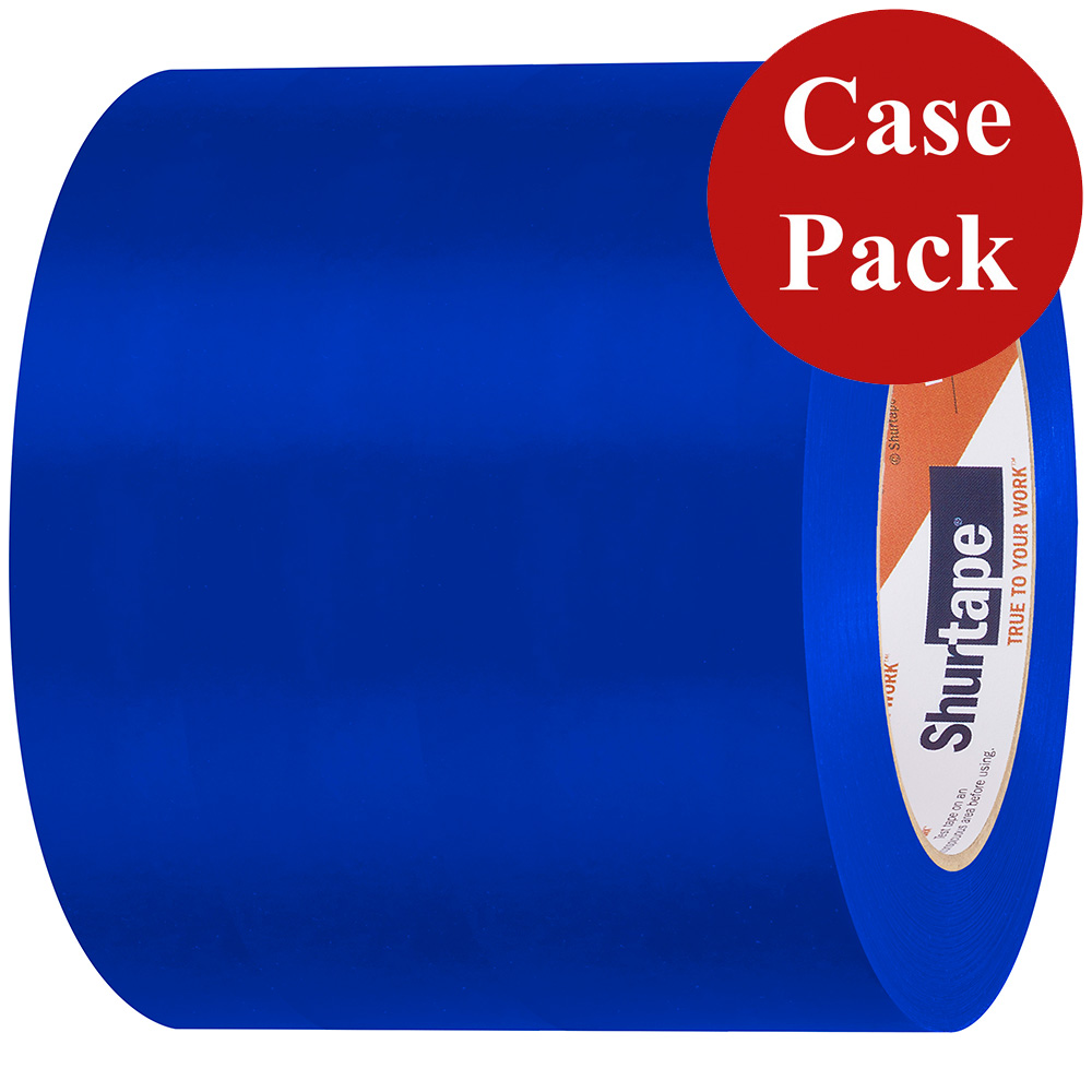 Image 1: Shurtape UV-Resistant Marine Hull Preservation Tape - 96MM - 33M Roll - Straight Edge Blue *Case of 12 Rolls*