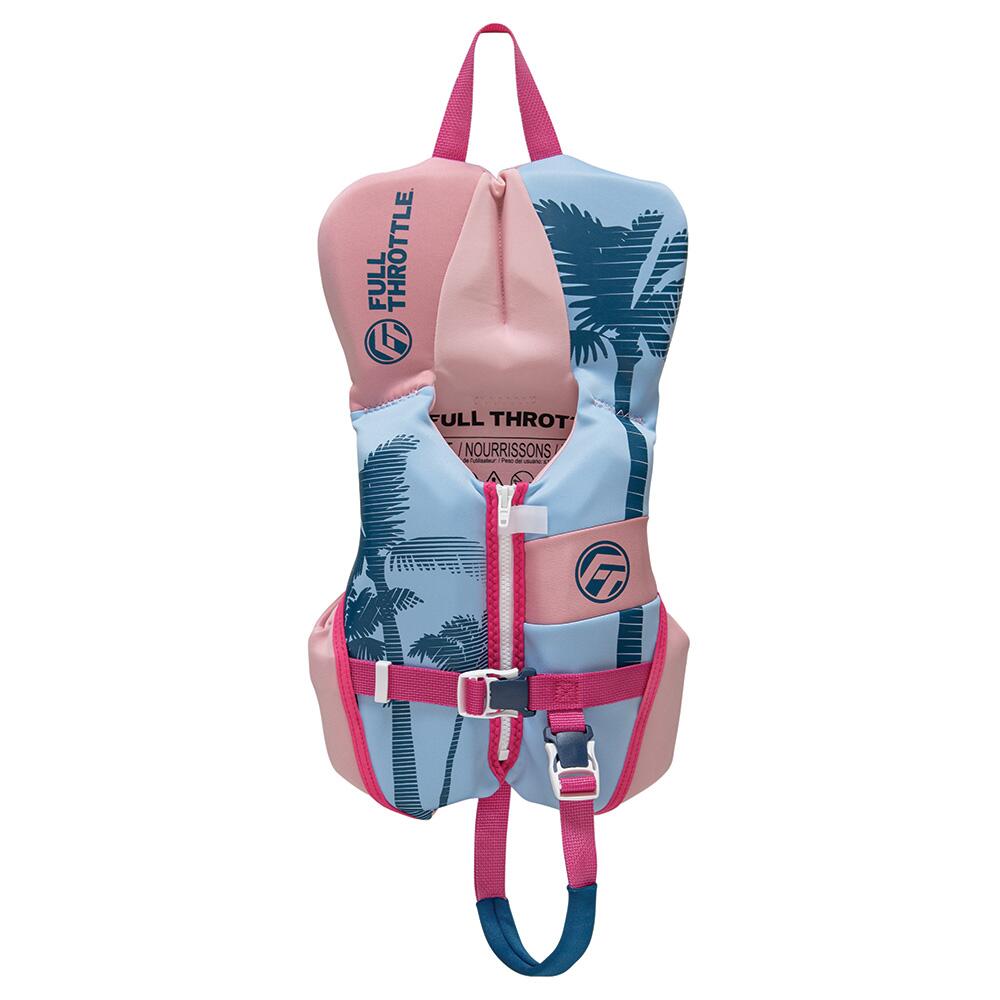 Image 1: Full Throttle Infant Rapid-Dry Flex-Back Life Jacket - Pink