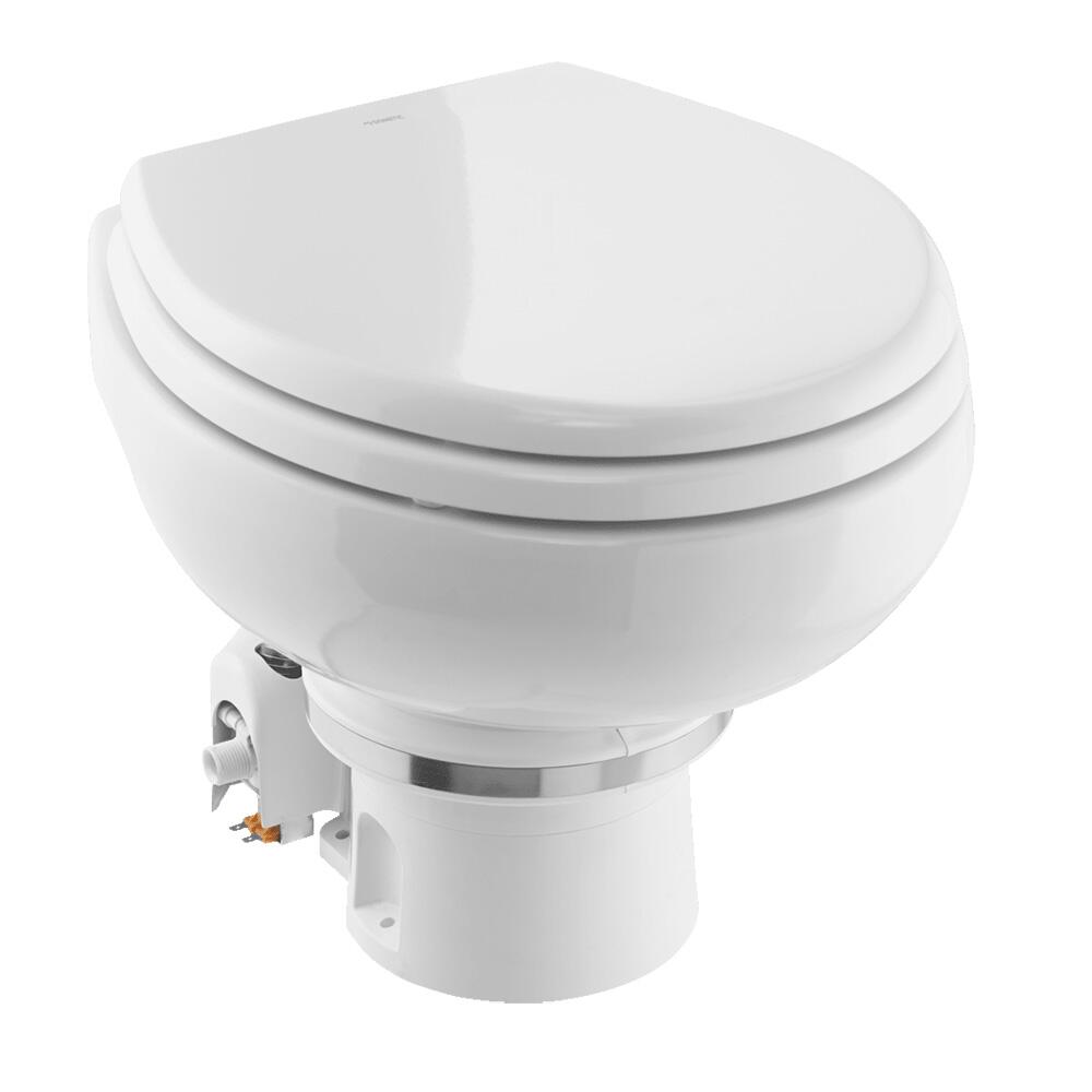 Image 1: Dometic&trade; MasterFlush 7120 White Electric Macerating Toilet w/Orbit Base - Freshwater - 24V