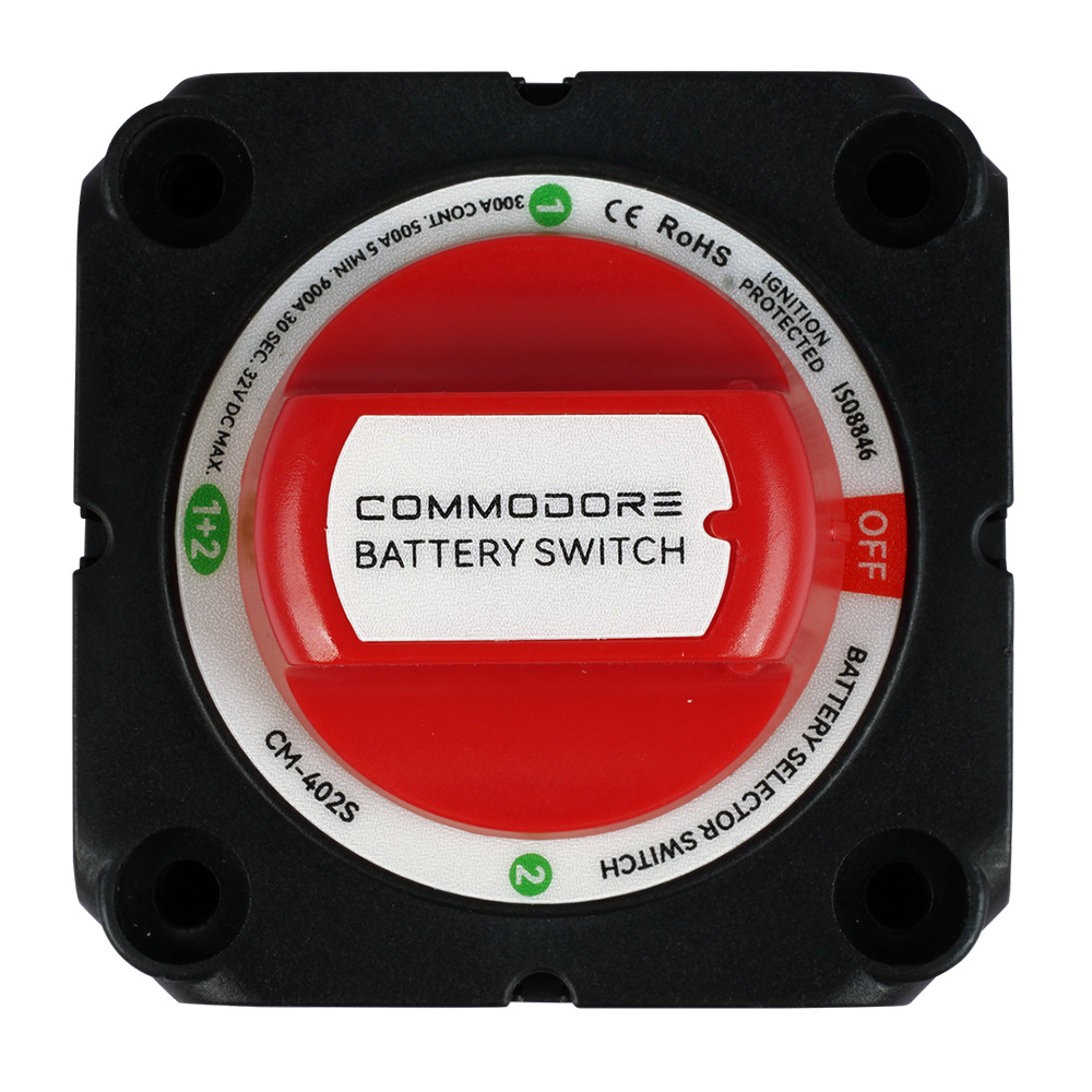 Image 1: Commodore 4-Position Compact Dual Battery Selector Switch