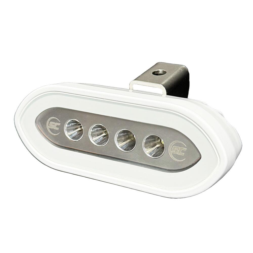 Image 1: Shadow-Caster Bracket Mount Spreader Light - White Housing - White