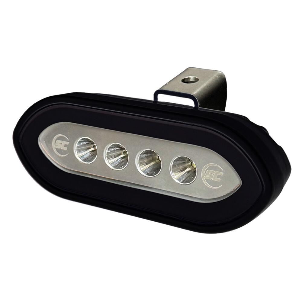 Image 1: Shadow-Caster Bracket Mount Spreader Light - Black Housing - White