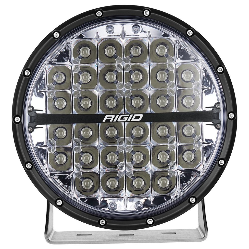 Image 1: RIGID Industries 360-Series RGBW 9" Offroad Lamp Spot Beam w/RGBW Backlight Pods - Single