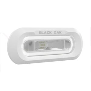 Image 1: Black Oak Low Pro™ Marine Spreader Light - Flush Mount - White Housing - White LED