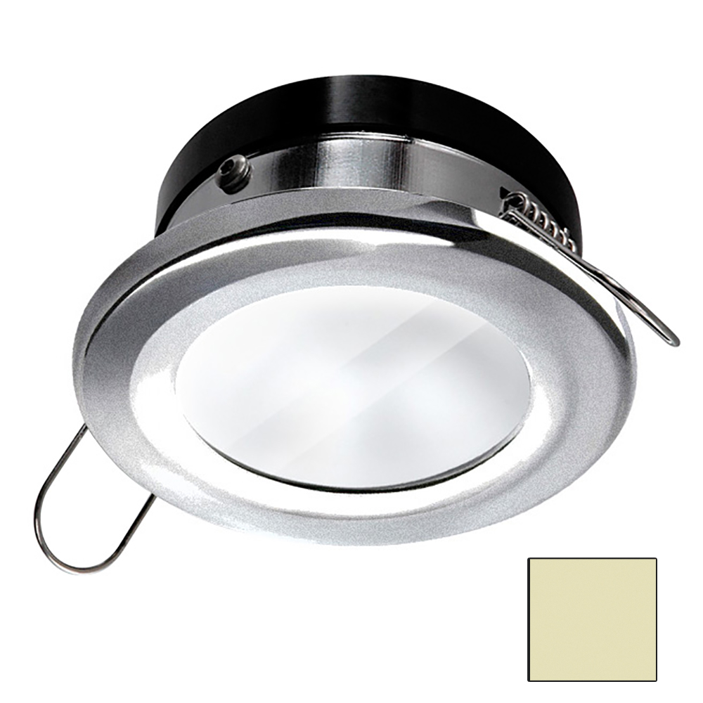 Image 1: i2Systems Apeiron 4.5W Spring Mount Light Round - Warm White - Brushed Nickel Finish