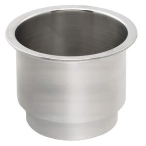 Image 1: Whitecap Large Stainless Steel Cupholder (Fits YETI)
