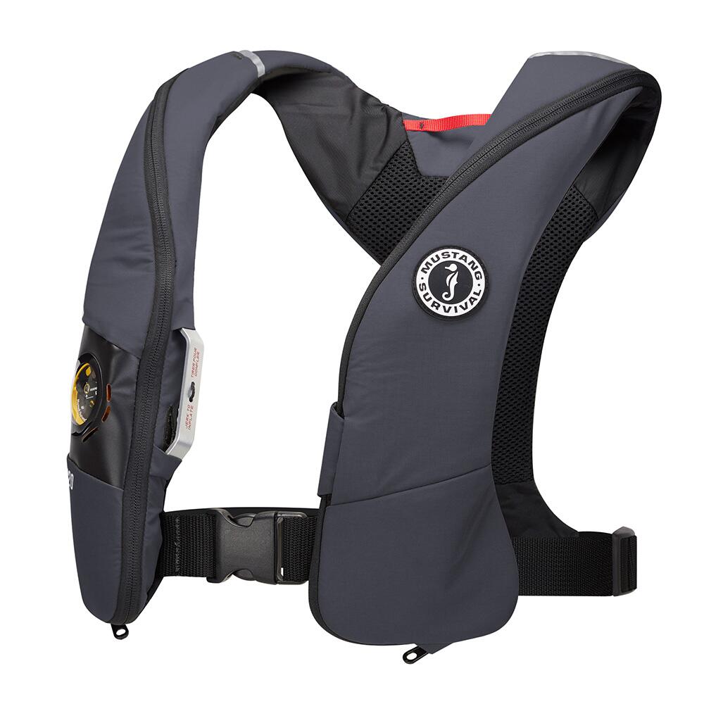 Image 1: Mustang Elite 120 Coastal Inflatable PFD - Admiral Grey