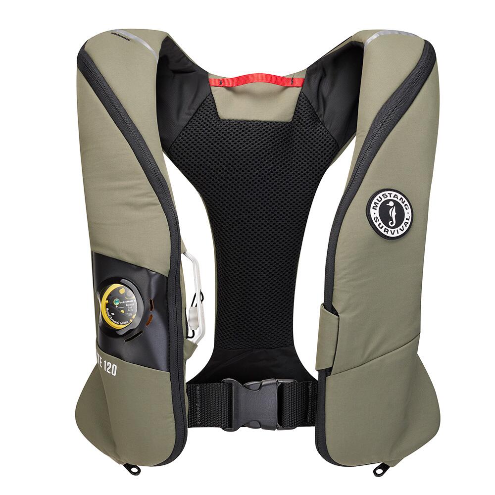 Image 2: Mustang Elite 120 Coastal Inflatable PFD - Everglade Green
