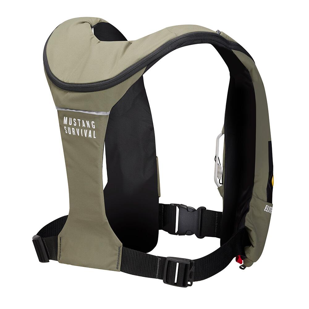 Image 3: Mustang Elite 120 Coastal Inflatable PFD - Everglade Green