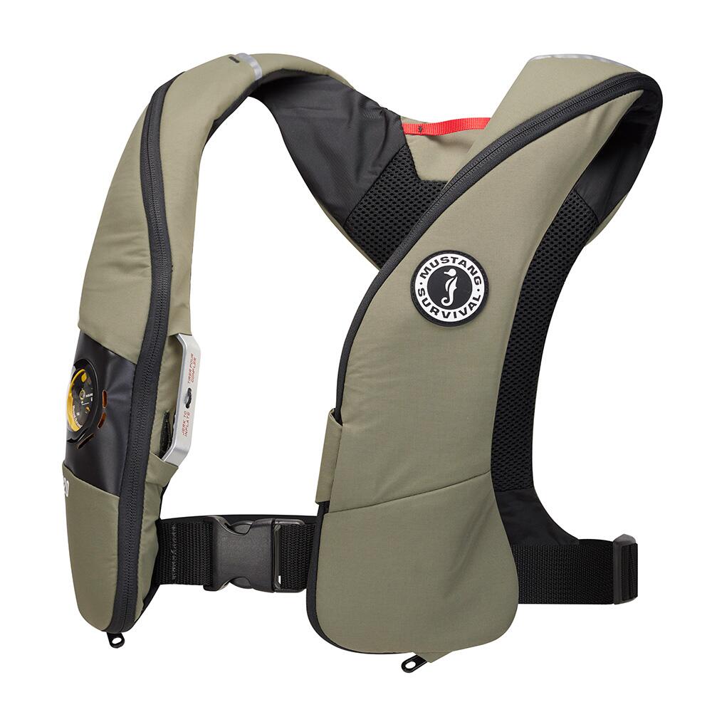 Image 1: Mustang Elite 120 Coastal Inflatable PFD - Everglade Green