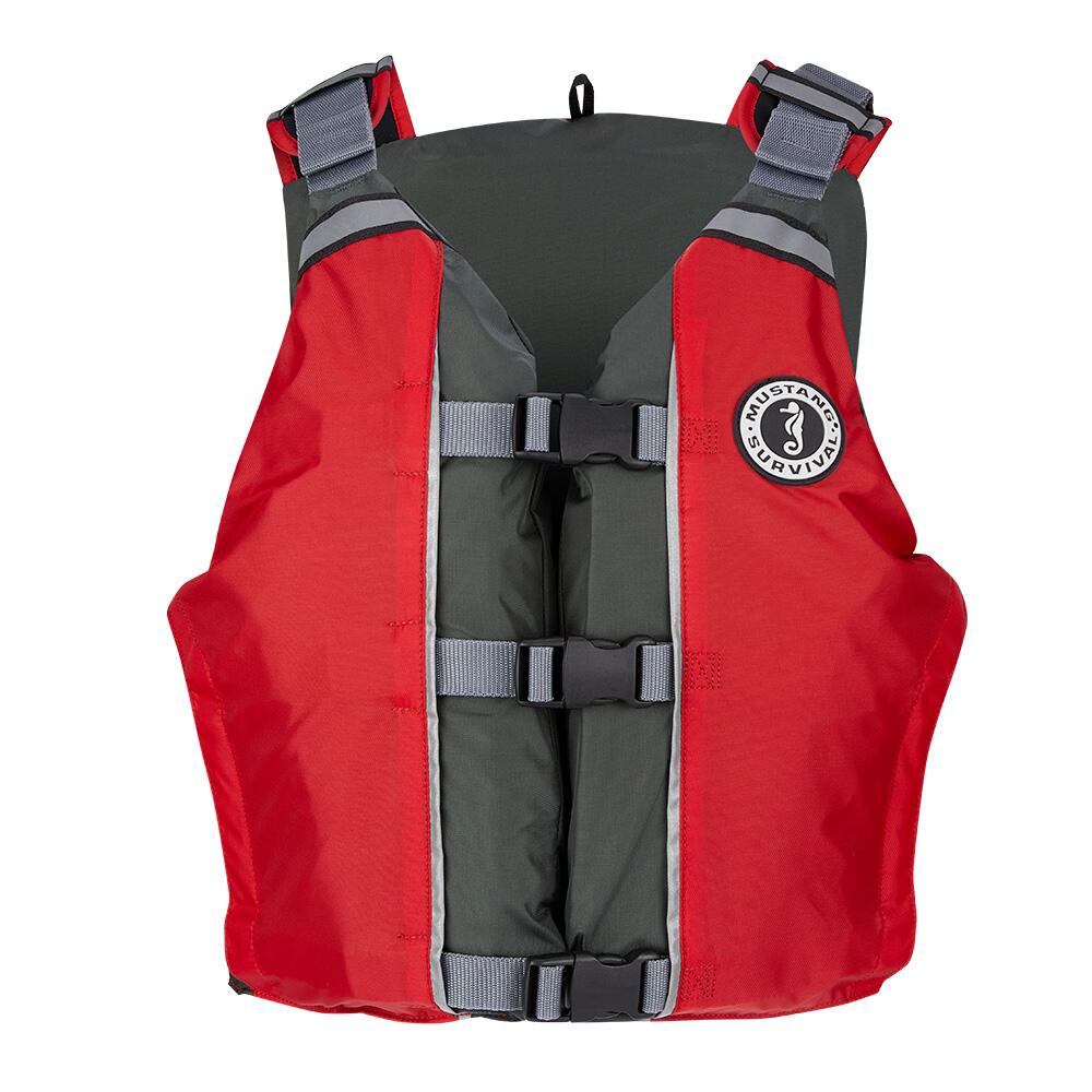 Image 2: Mustang APF Foam Vest - Universal - Red/Grey