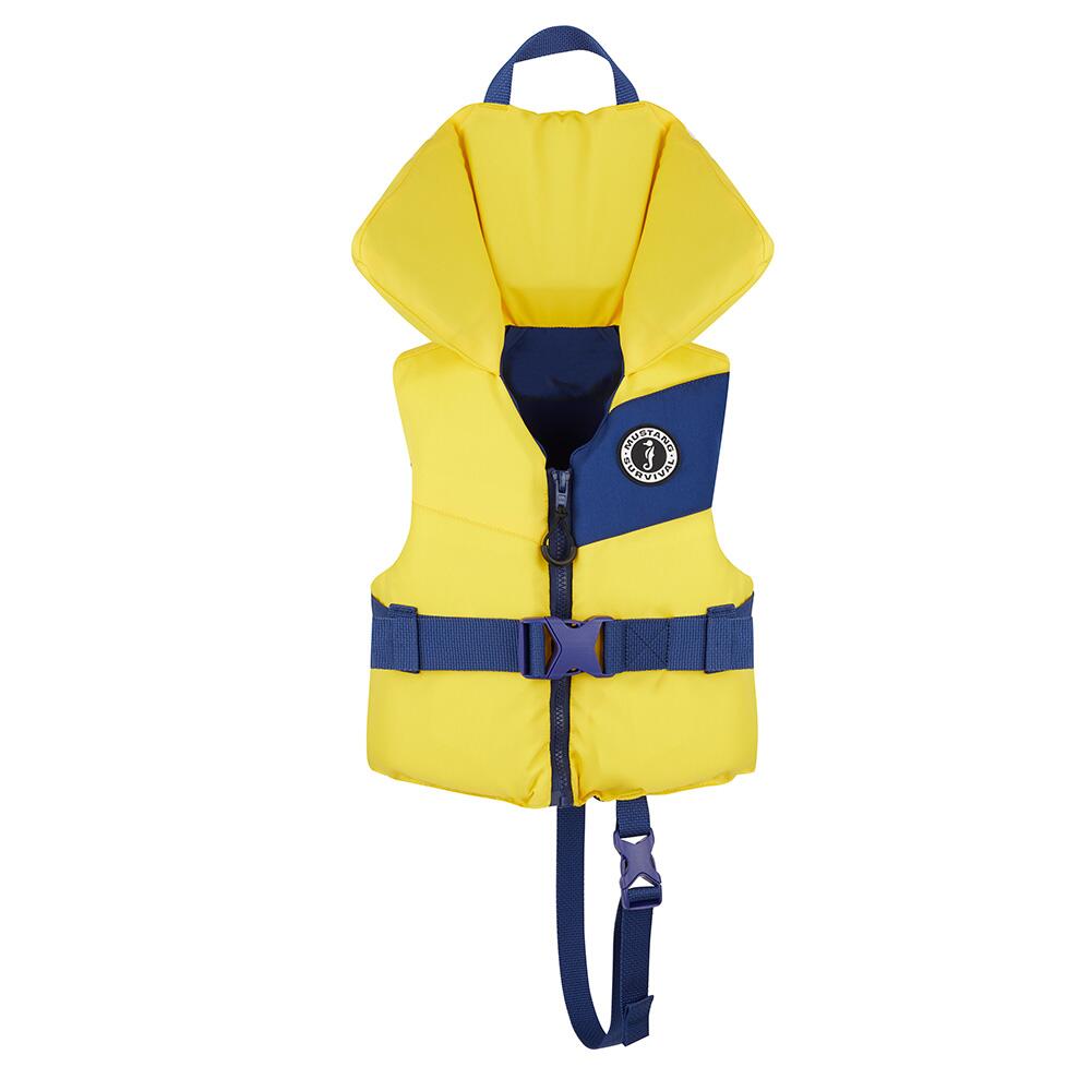 Image 1: Mustang Lil' Legends Infant Foam Vest - Yellow/Navy