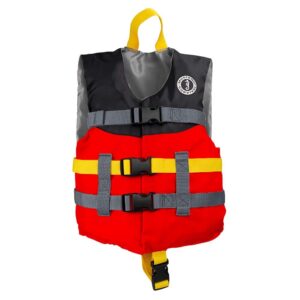 Image 1: Mustang Child Livery Foam Vest - Red/Black