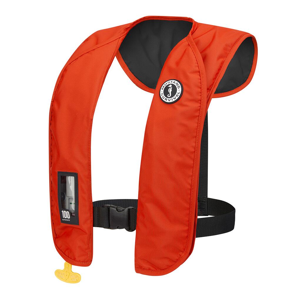 Image 1: Mustang MIT 100 Inflatable PFD - Orange/Black
