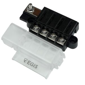 Image 1: Egis RT Fuse Block - 4 Circuit w/Cover