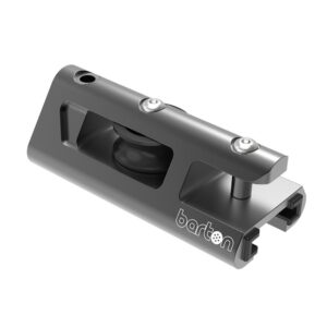 Image 1: Barton 32mm End Stop & Becket Genoa Car Track - Black