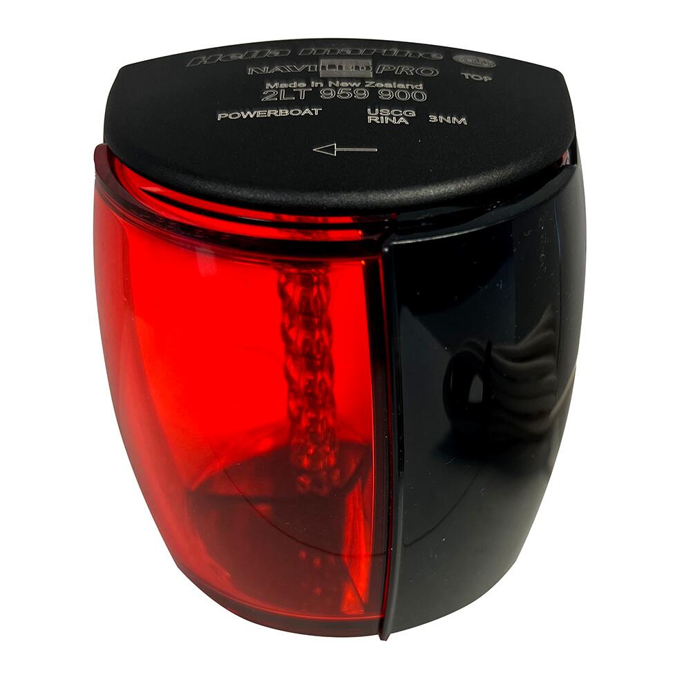 Image 1: Hella Marine NaviLED PRO Port Navigation Lamp - Black - 2NM