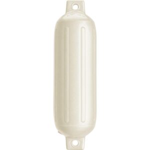 Image 1: Polyform G-3 Twin Eye Fender 5.5" x 19" - Metallic White