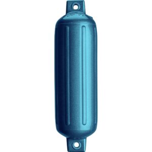 Image 1: Polyform G-4 Twin Eye Fender 6.5" x 22" - Metallic Blue