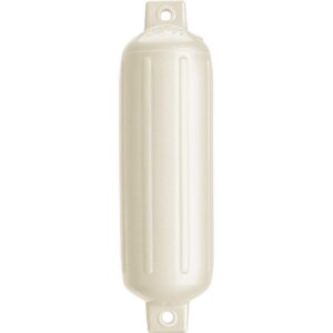 Image 1: Polyform G-4 Twin Eye Fender 6.5" x 22" - Metallic White
