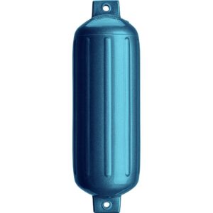 Image 1: Polyform G-5 Twin Eye Fender 8.8" x 26.8" - Metallic Blue
