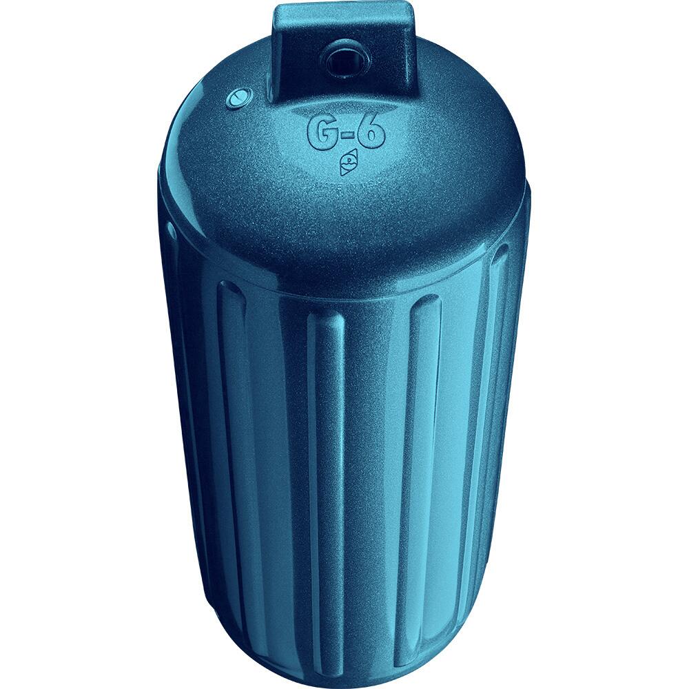 Image 2: Polyform G-6 Twin Eye Fender 11" x 30" - Metallic Blue