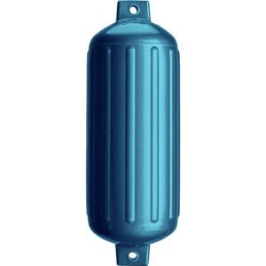 Image 1: Polyform G-6 Twin Eye Fender 11" x 30" - Metallic Blue