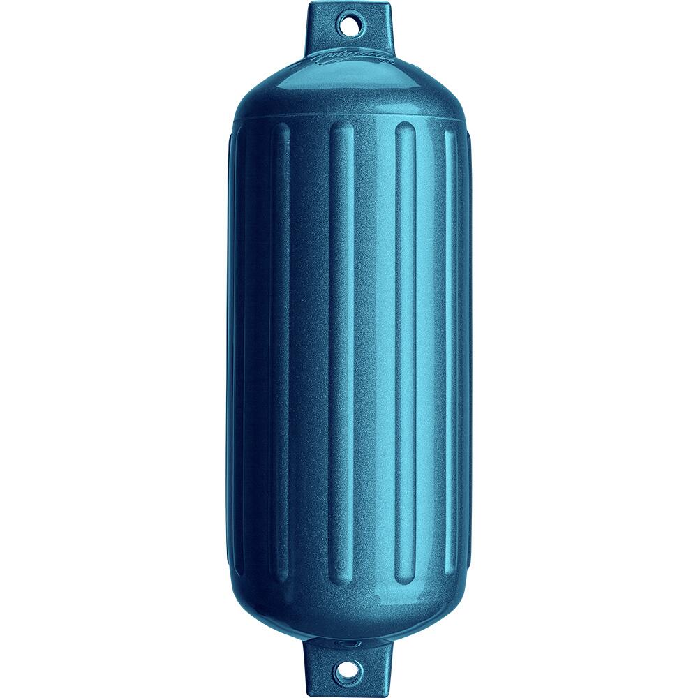 Image 1: Polyform G-6 Twin Eye Fender 11" x 30" - Metallic Blue