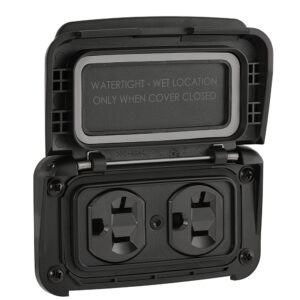 Image 1: Scanstrut Ventura Series Dual AC Outlet - 125V - 20A